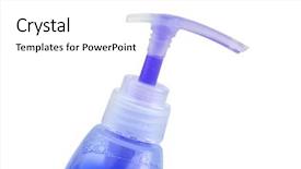  Presentation with bright colorful candy isolated - PPT layouts with liquid dish washer - colorful clean soup isolated background and a  colored foreground