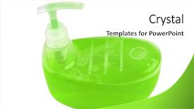  Presentation with clean - Cool new presentation with liquid dish washer - colorful clean soup isolated backdrop and a  colored foreground