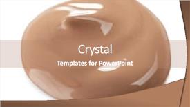  Presentation with foundation - PPT theme enhanced with liquid foundation isolated on white background and a  colored foreground