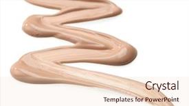  Presentation with foundation - Colorful presentation theme enhanced with liquid foundation isolated on white backdrop and a lemonade colored foreground