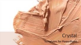  Presentation with foundation - PPT theme with liquid foundation isolated on white background and a coral colored foreground