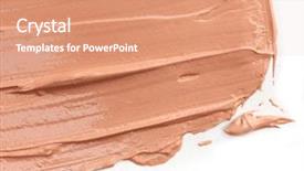  Presentation with foundation - Slides enhanced with liquid foundation on white background background and a  colored foreground