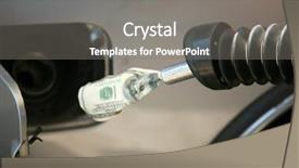  Presentation with gas - Cool new slides with liquid fuels - money pouring backdrop and a gray colored foreground