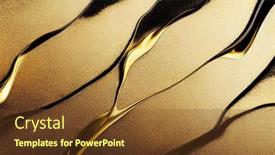  Presentation with black liquid - PPT theme with liquid-gold-and-rough-black background and a tawny brown colored foreground