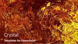  Presentation with liquid - Presentation theme featuring liquid-golden-splash-texture-abstract background and a tawny brown colored foreground