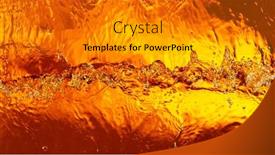  Presentation with liquid - PPT layouts having liquid-golden-splash-texture-abstract background and a gray colored foreground