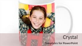  Presentation with bright colorful candy isolated - PPT theme having liquid handling - big colorful cup isolated background and a soft green colored foreground