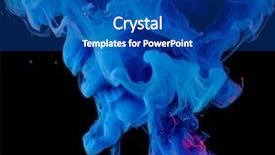  Presentation with black liquid - Slide deck consisting of liquid isolated on black background and a ocean colored foreground