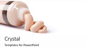  Presentation with foundation - Presentation theme having liquid makeup foundation background and a white colored foreground