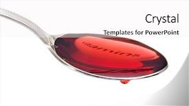  Presentation with reflection - Colorful PPT theme enhanced with vitamins in red cough syrup backdrop and a white colored foreground