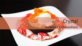  Presentation with dessert oreo ice cream - Slide deck featuring liquid nitrogen - berry pie dessert with ice background and a coral colored foreground