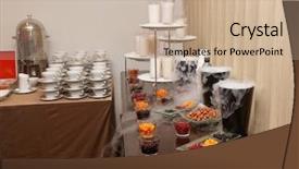  Presentation with tea coffee - Presentation theme consisting of liquid nitrogen - choice of tea coffee berry background and a soft green colored foreground