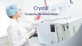  Presentation with solution chemistry - PPT theme consisting of liquid solution in gas background and a sky blue colored foreground