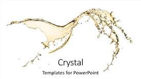  Presentation with floral border over white - Presentation theme having liquid splash over white background close-up background and a white colored foreground