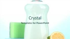  Presentation with dishwashing - Cool new slides with liquid with sponges and lemon backdrop and a  colored foreground