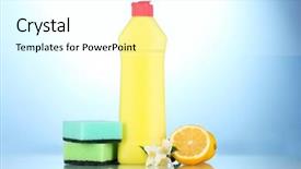  Presentation with dishwashing - Cool new theme with liquid with sponges and lemon backdrop and a  colored foreground
