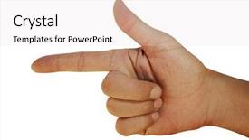  Presentation with banquet server hand - Theme having liquidate - shoot with the hand background and a  colored foreground