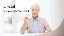  Presentation with home health care - Slides with liquir sales - age health care and people background and a white colored foreground