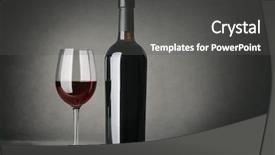  Presentation with milk bottle and milk glass - Theme enhanced with liquir store - bottle of wine and glass background and a  colored foreground