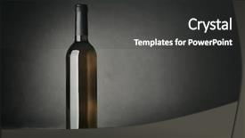  Presentation with wine store - Beautiful theme featuring liquir store - bottle of wine on gray backdrop and a dark gray colored foreground