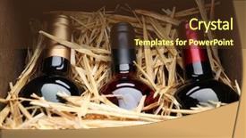  Presentation with bottling wine - Cool new theme with liquir store - three wine bottles in box backdrop and a  colored foreground
