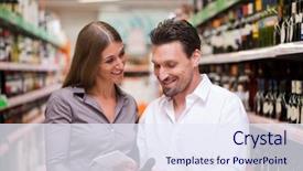  Presentation with liquor - Colorful slide set enhanced with liquor - happy young couple smiling while backdrop and a sky blue colored foreground