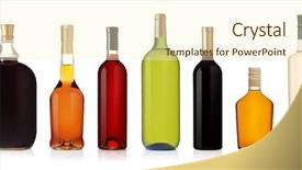  Presentation with liquor - Audience pleasing PPT layouts consisting of liquor - set of wine and brandy backdrop and a cream colored foreground