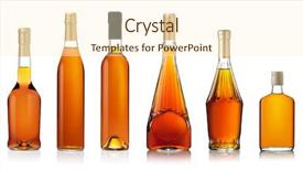  Presentation with brandy - PPT theme featuring close up of the almond flower in spring season background and a gray colored foreground