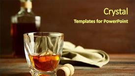  Presentation with whiskey - Presentation design featuring liquor bar - whiskey on wooden background background and a  colored foreground