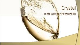  Presentation with splashing - Cool new presentation with liquor design - glass of white splashing wine backdrop and a  colored foreground