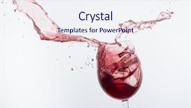  Presentation with out line of glass bottle - Audience pleasing slide set consisting of liquor design - red wine splashing backdrop and a sky blue colored foreground