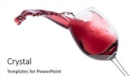  Presentation with liquor - Colorful PPT layouts enhanced with liquor design - red wine splashing backdrop and a white colored foreground