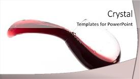  Presentation with out line of glass bottle - PPT theme with liquor design - red wine splashing background and a white colored foreground