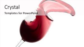  Presentation with splashing - Slides having liquor design - red wine splashing background and a  colored foreground