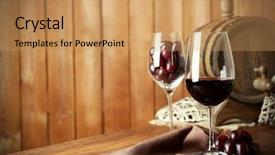  Presentation with table grape - Audience pleasing slide set consisting of liquor menu - beautiful still life with wine backdrop and a  colored foreground