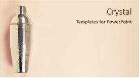  Presentation with liquor - PPT theme with liquor menu - cocktail shaker on pink background background and a lemonade colored foreground