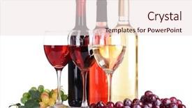  Presentation with white differene - Amazing theme having liquor menu - different wine isolated on white backdrop and a  colored foreground