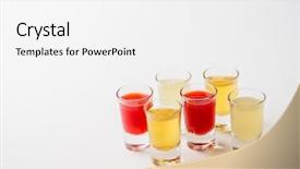  Presentation with alcoholic - Slide deck consisting of liquor menu - glasses with alcoholic drink background and a white colored foreground