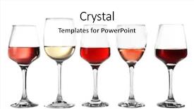  Presentation with wine - Slide deck with liquor menu - glasses with different wine background and a white colored foreground