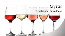  Presentation with wine - Colorful slide deck enhanced with liquor menu - glasses with different wine backdrop and a  colored foreground