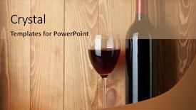  Presentation with liquor - PPT theme with liquor menu - red wine glass and bottle background and a coral colored foreground