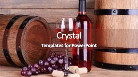  Presentation with liquor - PPT theme enhanced with liquor menu - red wine on table background and a tawny brown colored foreground