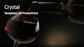  Presentation with tea pouring into glass transparent - Theme featuring liquor menu - red wine pouring into wine background and a  colored foreground