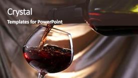  Presentation with tea pouring into glass transparent - PPT theme having liquor menu - red wine pouring into wine background and a  colored foreground