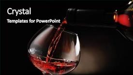  Presentation with wine - Beautiful theme featuring liquor menu - red wine pouring into wine backdrop and a  colored foreground
