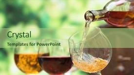  Presentation with tea pouring into glass transparent - Amazing slide deck having liquor menu - red wine pouring into wine backdrop and a mint green colored foreground