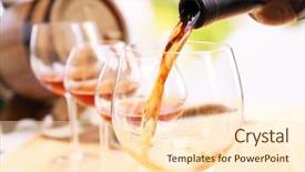  Presentation with wine - Presentation enhanced with liquor menu - red wine pouring into wine background and a lemonade colored foreground