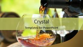  Presentation with wine - Cool new PPT theme with liquor menu - red wine pouring into wine backdrop and a yellow colored foreground