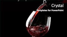  Presentation with tea pouring into glass transparent - Presentation theme enhanced with liquor menu - red wine pouring into wine background and a  colored foreground