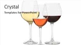  Presentation with liquor - Presentation theme consisting of liquor menu - three glasses with tasty wine background and a white colored foreground
